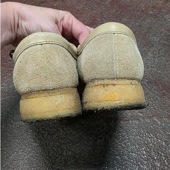 Clarks Original Wallabees Women 6.5 tan crepe sole EUC suede lace up preppy - Picture 7 of 9